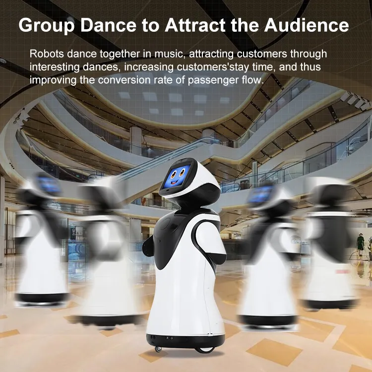 Intelligent Interaction Roboters Face Recognition Marketing Assistant AI Transformer Robots For Reception Advertising