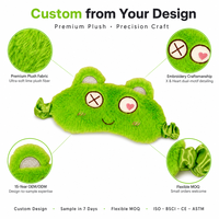 Masques de sommeil en peluche pour marques de détail, fabrication de jouets en peluche personnalisés, masques pour les yeux personnalisés en peluche