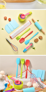 ชุดอบขนมเด็ก19ชิ้นเครื่องครัวซิลิโคนรวมทั้งที่ขูดและถ้วยตวงเหมาะสำหรับการอบขนม - Product Image 6