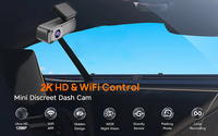 1.5 pouces mini WiFi APP contrôle Dash Cam voiture DVR caméra 2K HD Vision nocturne voiture caméra G-sensor enregistreur vidéo surveillance de stationnement