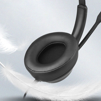 Casque de centre d'appels Talkvioce, casque USB binaural avec contrôle du volume pour centre d'affaires