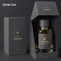 Flacons de Parfum Personnalisés Transparents Dorés Bouchon en Cuir Verre 30ml 50ml 100ml Flacon de Parfum de Luxe avec Boîte