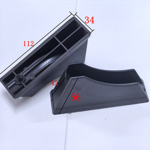 Chair Leg Pad 2030 <b>Square</b> Tube Black Plastic Non Slip Anti <b>Scratch</b> Furniture Accessory - Product Image 1