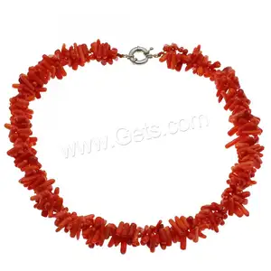 in bulk jewelry wholesale natural reddish orange coral necklace for woman 1383847