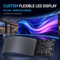 Module LED souple et flexible, écran LED incurvé, murs vidéo LED OEM, module LED P2.5, écran LED flexible extérieur, panneau LED P2.5