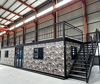 Maison pliante préfabriquée à double aile extensible, installation rapide, structure métallique anti-corrosion, bâtiment modulaire mobile.