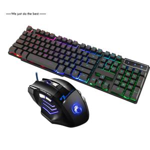 <span class=keywords><strong>IMICE</strong></span> <span class=keywords><strong>Gaming</strong></span> Wired Mechanical Keyboard & <span class=keywords><strong>Mouse</strong></span> Peripheral Kit 104 teclas con iluminación de arco iris para juegos de computadora de escritorio - Product Image 1