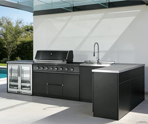 ตู้ครัวสแตนเลสแบบอเมริกัน ชนิดเปิด สำหรับเตาบาร์บีคิวกลางแจ้ง วิลล่า และลานบ้าน - Product Image 3