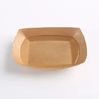 Barquettes jetables en papier pour restauration rapide, assiettes en papier pour plats à emporter, conteneurs en papier kraft