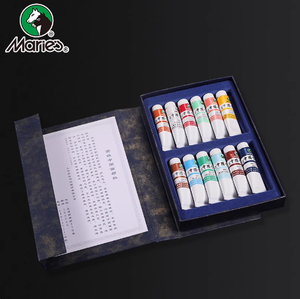 <span class=keywords><strong>Marie</strong></span>'s Premium 12-Color Chinese Painting Pigments E6312/E6318 pour peinture de paysage aquarelle encre/fleur/oiseau - Product Image 2