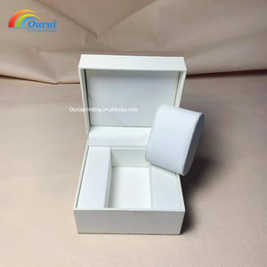 PU Leather <b>Watch</b> Box for Men White <b>Case</b> with Customizable Embossing Service, Ideal for Promotional Gifts and <b>Watch</b> Collections - Product Image 3
