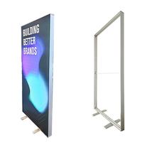 Boîte à lumière LED autoportante pliable en tissu, haute luminosité, pour publicité, exposition et salon professionnel