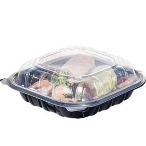 Resg 8x8x3 1000ml vuông lò vi sóng an toàn vỏ sò dùng một lần ăn trưa hộp microwavable nhựa PP thực phẩm để đi Takeaway <span class=keywords><strong>container</strong></span> - Product Image 2