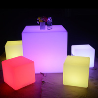 Narghilè mobili da salotto Led bagliore esterno panca sgabello da bar cubo 40cm impermeabile illuminato cubo led sedia bar divano set mobili