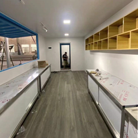 Maisonnette mobile à faible coût sur 4 roues, conteneur de remorque de 8' x 24' avec panneau sandwich, utilisation en magasin extérieur et salle de bain à vendre