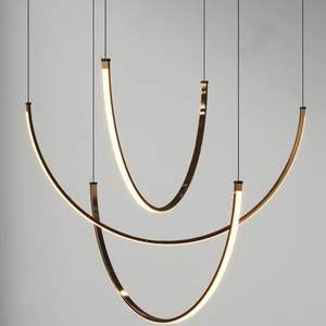 Lámpara de Techo LED de Estilo Nórdico Minimalista, de Altura Ajustable, Tamaño Mediano, para Sala de Estar, Escalera y Comedor, Uso Doméstico - Product Image 1