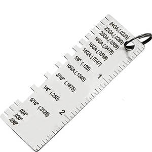 Calibrador de Diámetro de Alambre de Acero Inoxidable Estándar Americano, Regla de Inspección de Soldadura, Calibrador de Espesor para Medir, Herramienta de Calibración - Product Image 2