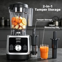 2L Digitale Blender met Tamper Tool, 9-snelheidsregeling, timerfunctie voor thuis en commercieel gebruik, Gemat Blenders Company