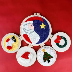 Kits de Bordado XIXI, Tela de Monje, Aguja de Punch, Adornos Navideños Hechos a Mano, Material de Bordado de Poliéster para Principiantes - Product Image 4