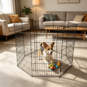 Gabbia per Cani con Telaio in Ferro Zincato e Finitura Verniciata a Polvere, Sicura per Interni ed Esterni, Facile da Montare per Animali di Piccola Taglia - Product Image 5