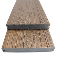 Planche de terrasse extérieure en WPC antidérapante Bammax, co-extrusion, imperméable, installation facile, rainurée, composite bois-plastique bambou
