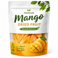 Sachet souple personnalisé imprimé en gros pour l'emballage de mangues séchées, refermable, de qualité alimentaire, pour l'emballage des fruits