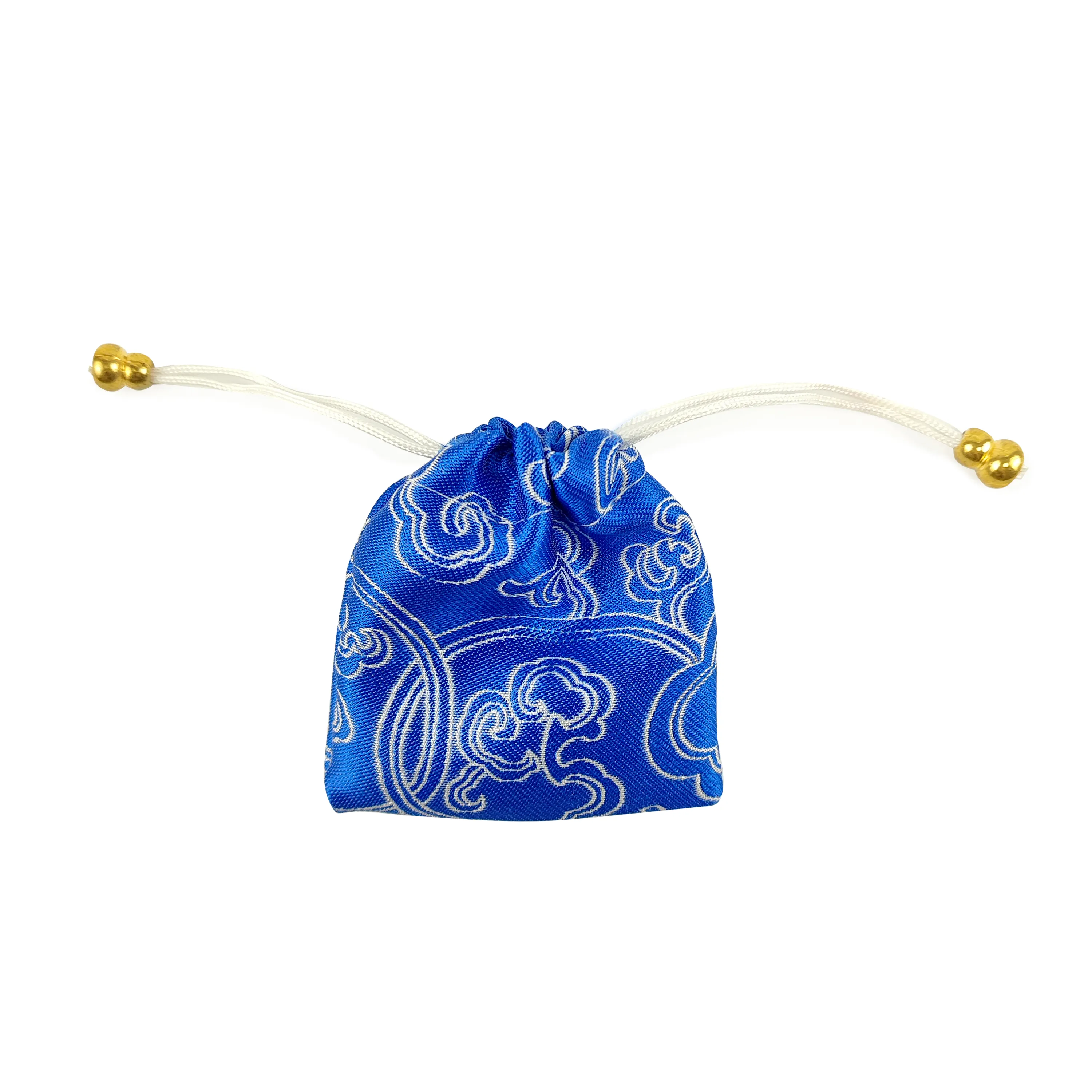 Пользовательские роскошные маленькие серьги ожерелье Синий Атлас из микрофибры ювелирные изделия мешочек шелковые ювелирные изделия сумка на шнурке
