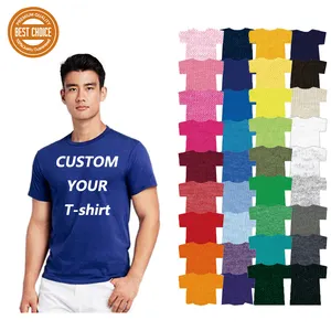 Camisetas de gran tamaño para hombre, camisa de alta calidad con impresión de logotipo personalizado, sublimación, lisa, 100 algodón, de verano