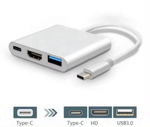 באיכות גבוהה 4k עבור hdtv סוג אלומיניום-c <span class=keywords><strong>usb</strong></span> <span class=keywords><strong>3.1</strong></span> כדי usb3.0 3 ב-1 תחנת עגינה מתאם רכזת עבור ביצועים PC hdtv ביצועים במלאי - Product Image 3