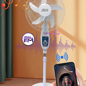 <span class=keywords><strong>Ventilateur</strong></span> de sol domestique 16 pouces grande capacité, rechargeable (solaire, DC, AC), avec musique, radio Bluetooth et moteur sans balais – Promotion ! - Product Image 2