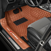 Tapis de sol de voiture 5D en cuir de luxe sur mesure, imperméables, pour BYD TANG, ensemble complet de 4 pièces, 10 mm d'épaisseur, surpiqûres diamantées, intérieur de voiture