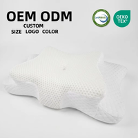 Oreiller ergonomique 5 zones en forme de papillon, mousse polyéther haute densité, housse en maille respirante, vente en gros OEM