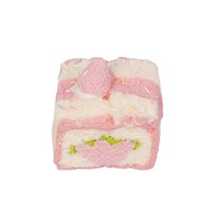 Jouet à presser en silicone de qualité alimentaire, fait main, en forme de pain grillé de style dessert, avec petite cloche, pour le soulagement du stress, vente en gros