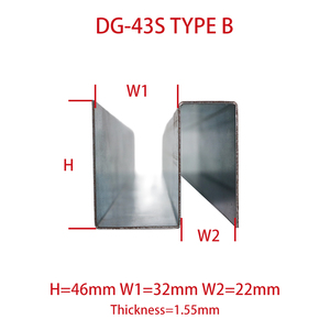 Rel panduan rana rol rel tugas berat galvanis gudang baja jalur pintu bergulir garasi ukuran disesuaikan rel pintu industri - Product Image 6