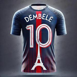 Camiseta de Fútbol Edición Especial 2026, Diseño Dembélé Número 10, Ropa Deportiva, Informal, Transpirable, para Niños y Adultos - Product Image 4
