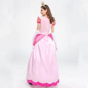 Disfraz de Princesa Rosa para Mujer, Vestido de Gala de Lujo con Corona y Guantes para Cosplay de Halloween - Product Image 5