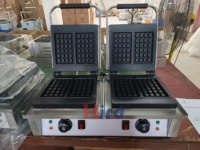 Équipement de collation Machine à gaufres industrielle et commerciale pour restauration rapide Gaufrier antiadhésif en forme de nid d'abeille