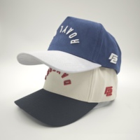 Gorra de Béisbol Deportiva al por Mayor, de Alta Calidad, con Estructura en A, Logotipo Personalizado, Bordado 3D, 5 Paneles, de Algodón, con Letras, Dos Tonos
