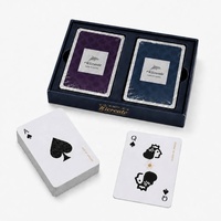 Boîte cadeau de cartes à jouer à double jeu en PVC imperméable, avec logo personnalisé, écologique et recyclable, pour soirées.