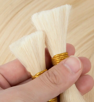 Vente en gros de cheveux humains de couleur blonde en vrac Original 100% cheveux humains en vrac de cheveux bruts pour le tressage