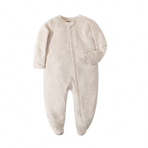 Benutzer definierte Neugeborene Kleidung Sleeper Infant Bodysuit Reiß verschluss Baby Stram pler Footie Pyjamas - Product Image 6