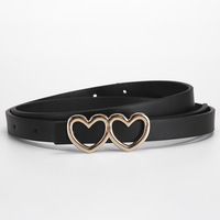 Classique rétro Vintage Style femmes ceinture de cheveux décontracté Vintage jean décontracté avec Joker amour correspondant boucle en alliage pour les filles