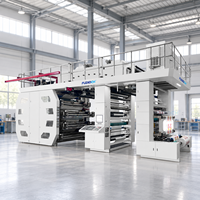 Machine d'impression flexographique CI 8 couleurs rouleau à rouleau pour films plastiques PE, BOPP, PET, sacs à snacks et emballages alimentaires pour animaux de compagnie, directement de l'usine