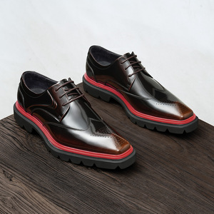 Chaussures en cuir pour hommes de haute qualité, faites à la main, style Oxford, pour affaires, mariage, automne, imperméables, avec lacets en cuir - Product Image 2