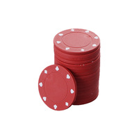 Jetons de jeu de Mahjong vierges, rondes en plastique, pour divertissement à domicile, avec motif cœur cinq couleurs, compteurs de jetons de poker