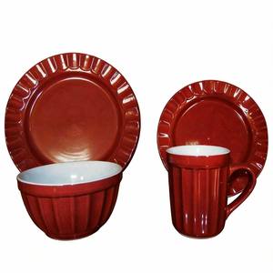 <span class=keywords><strong>Vajilla</strong></span> Redonda Contemporánea de Porcelana con Relieve, Acabado Brillante y <span class=keywords><strong>Colores</strong></span> Glaseados, en Negro, Beige y Blanco, Estilo Hunan para Fiestas - Product Image 3