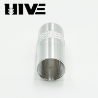HIVE Prise jack filetée mono pour guitare 6,35 mm, prise jack d'extrémité de guitare 1/4 pouce avec manchon en aluminium pour guitare acoustique, électrique et basse