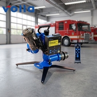 Monitor de Incendios Portátil Inalámbrico Volla con Control Remoto, Cañón de Agua Eléctrico Inteligente de 3 Ejes, 13 L/s, Alcance Inalámbrico de 1000 m, Alcance de Lanzamiento de 40 m