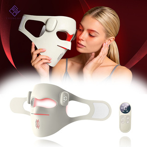 Masque <span class=keywords><strong>facial</strong></span> LED EYCO 630nm 850nm, <span class=keywords><strong>appareil</strong></span> de luminothérapie rouge avec patch rafraîchissant, fabricant OEM ODM - Product Image 1