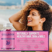 En promotion : Gummies de collagène hydrolysé pour cheveux, peau et ongles, en sachet, enrichis en vitamines